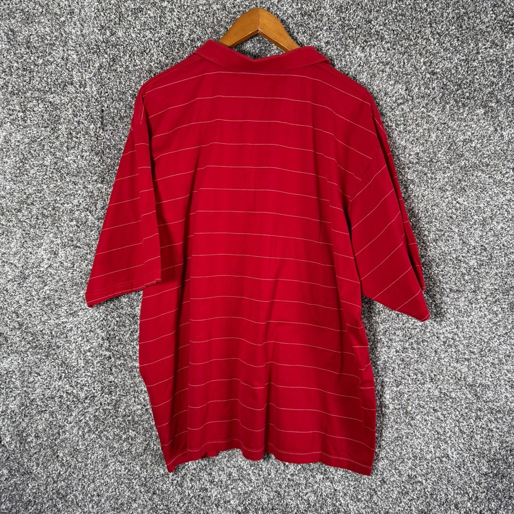 Masters Clubhouse Collection Red Striped Golf Polo Shirt Mens XXL Made in Italy - Picture 5 of 10